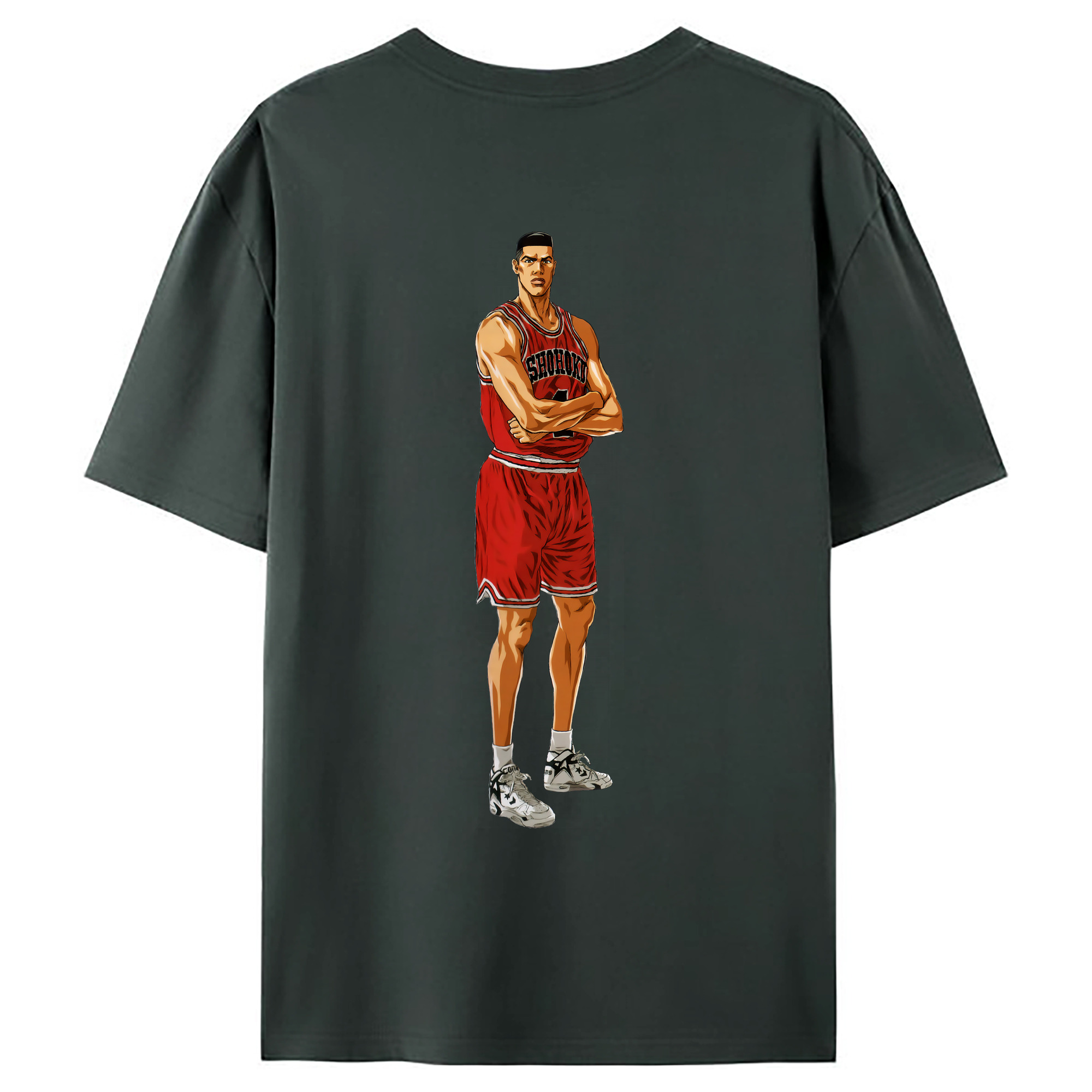 （画像用） SLAM DUNK／スラムダンク 綿100％ メンズ半袖Tシャツ（バックプリント） 通気性